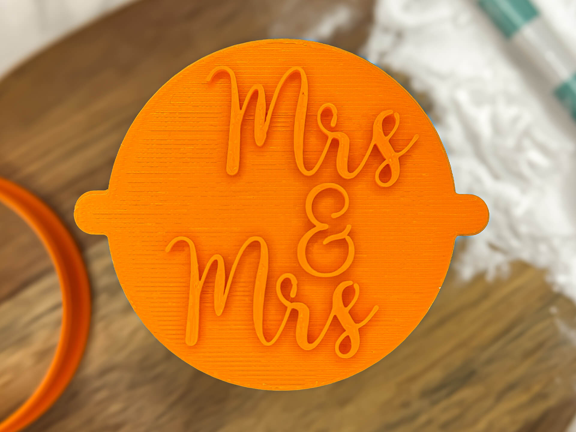 Mrs & Mrs Fancy Fondant Stamp Mrs & Mrs Fancy Fondant Stamp