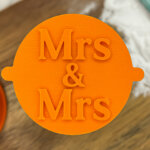 Mrs & Mrs Formal Fondant Stamp