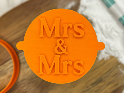 Mrs & Mrs Formal Fondant Stamp
