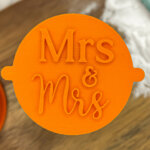 Mrs & Mrs Mixed Fonts Fondant Stamp