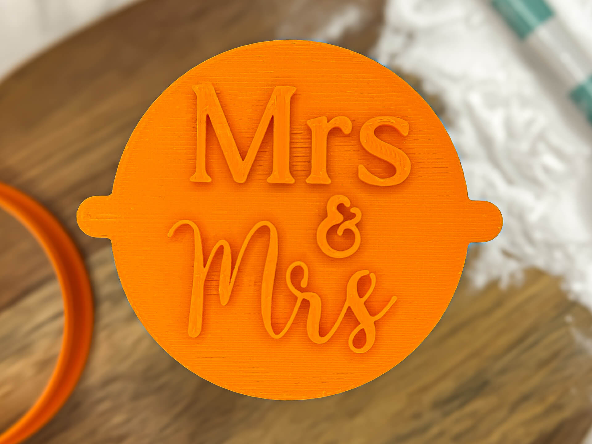 Mrs & Mrs Mixed Fonts Fondant Stamp Mrs & Mrs Mixed Fonts Fondant Stamp