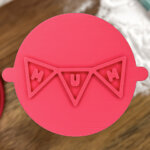 Mum Bunting Fondant Stamp