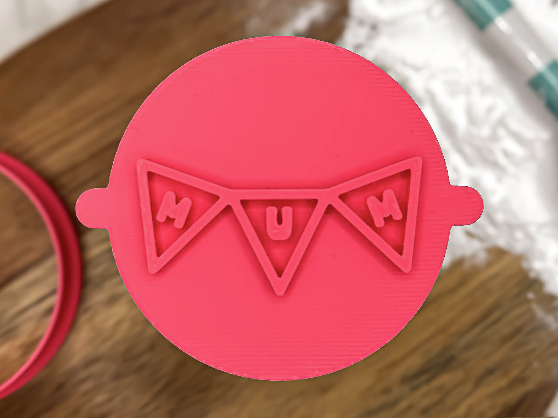 Mum Bunting Fondant Stamp Mum Bunting Fondant Stamp