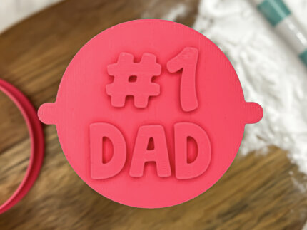 Number 1 Dad Fondant Stamp
