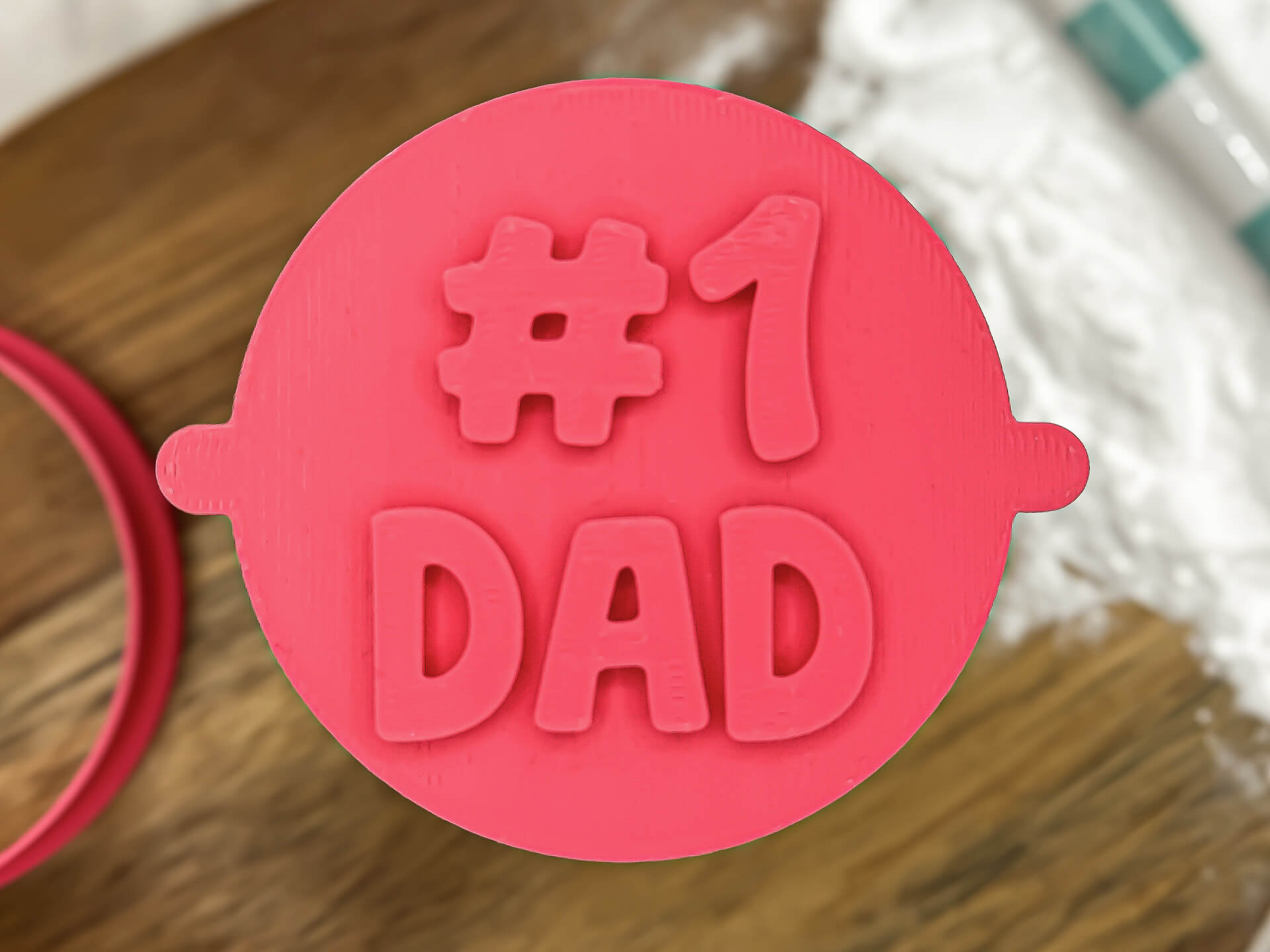 Number 1 Dad Fondant Stamp Number 1 Dad Fondant Stamp