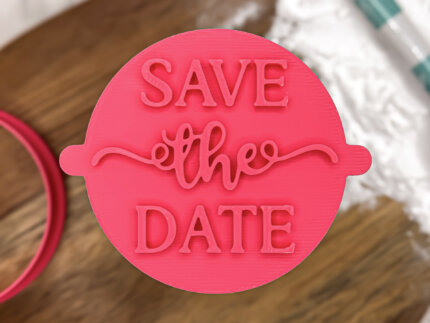 Save The Date Fondant Stamp
