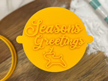 Seasons Greetings Fondant Stamp