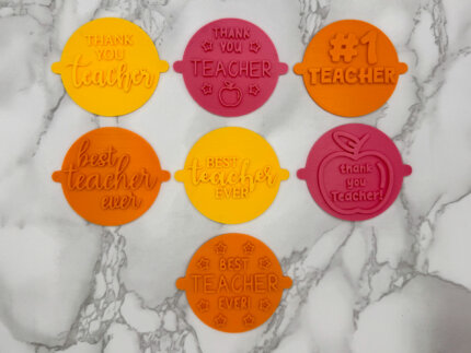 Teacher Fondant Stamp Set