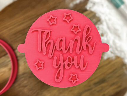 Thank You Stars Fondant Stamp