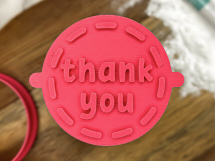 Thank You Stitch Fondant Stamp