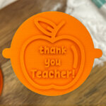Thank You Teacher Apple Fondant Stamp