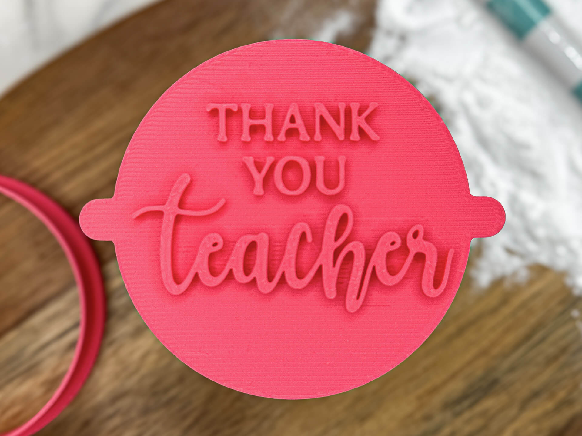 Thank You Teacher Fondant Stamp Thank You Teacher Fondant Stamp