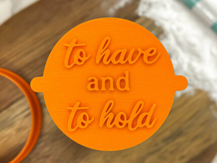 To Have and To Hold Fondant Stamp