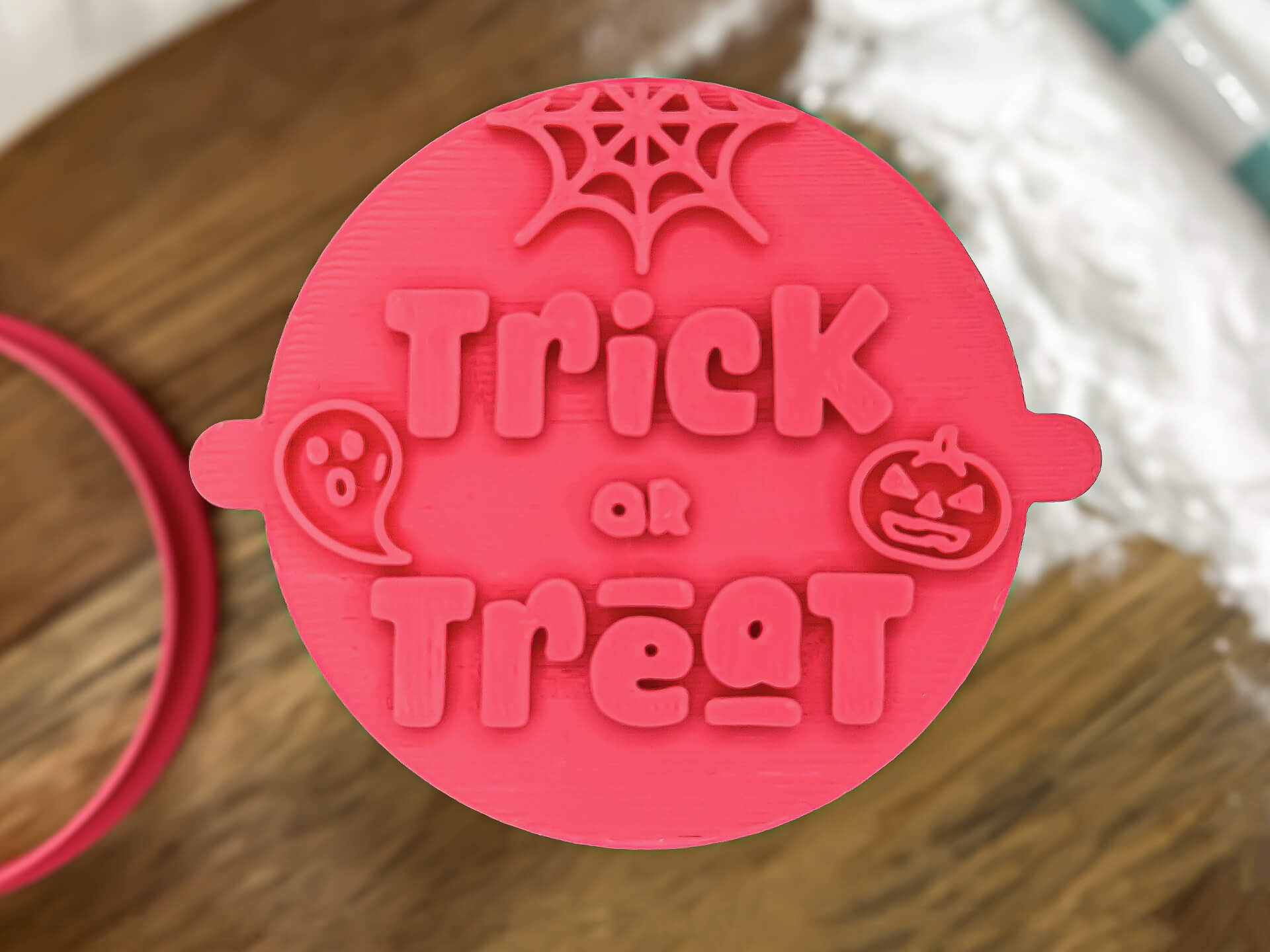 Trick or Treat Web Fondant Stamp Trick or Treat Web Fondant Stamp