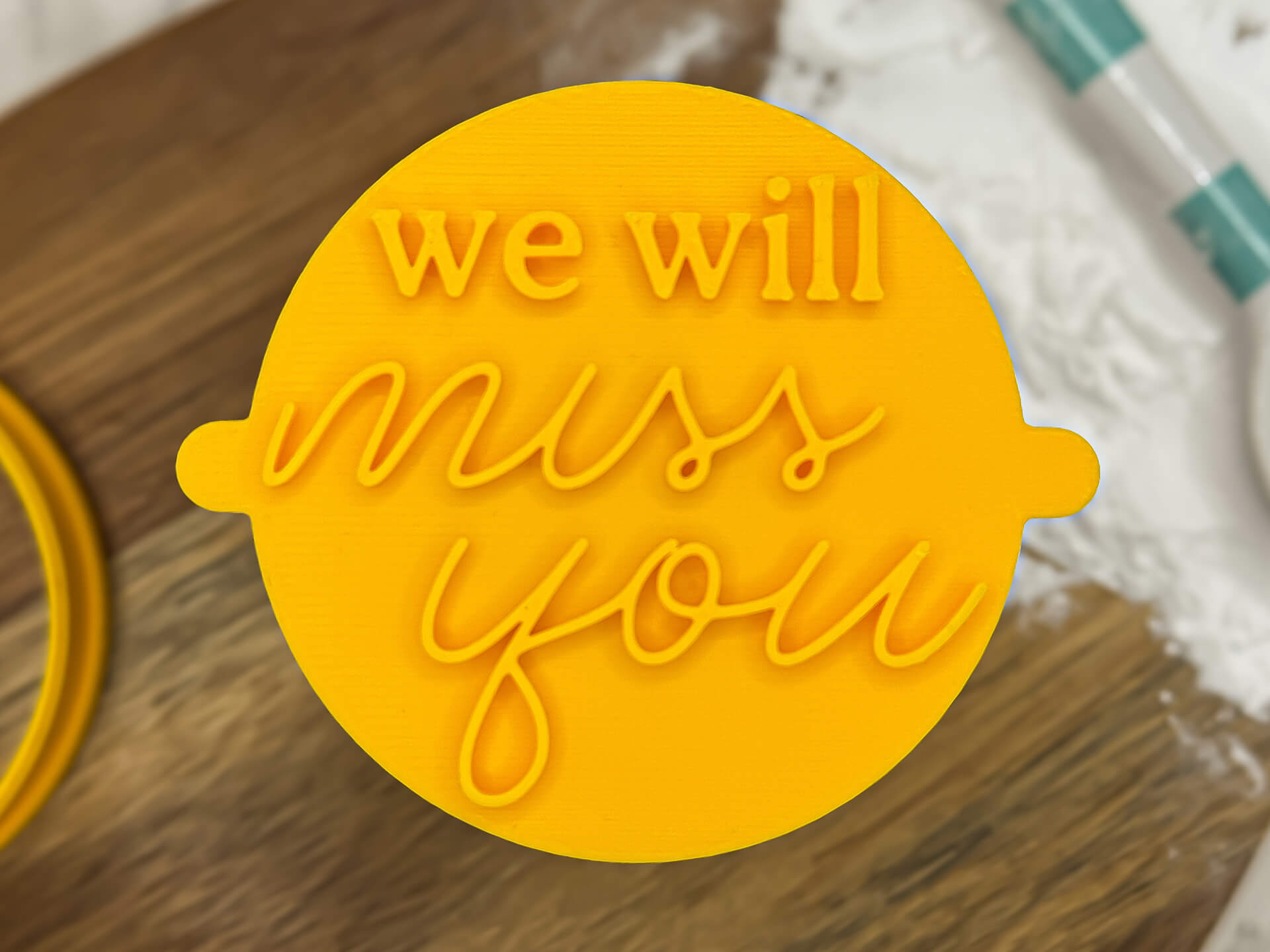 We Will Miss You Fondant Stamp