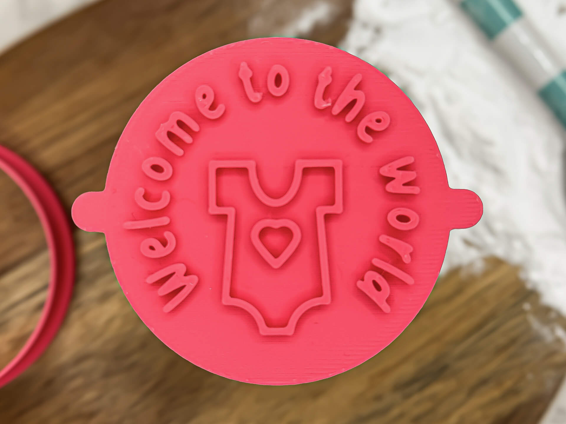 Welcome To The World Fondant Stamp Welcome To The World Fondant Stamp