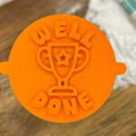 Well Done Trophy Fondant Stamp