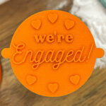 We’re Engaged Fondant Stamp