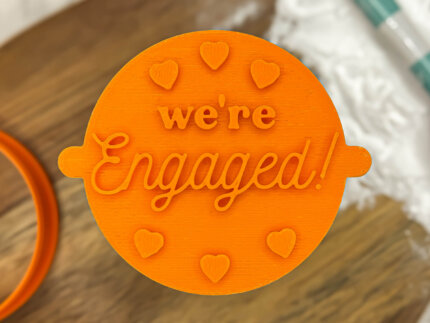 We’re Engaged Fondant Stamp