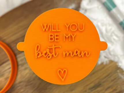 Will You Be My Best Man Fondant Stamp