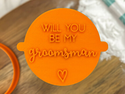 Will You Be My Groomsman Fondant Stamp