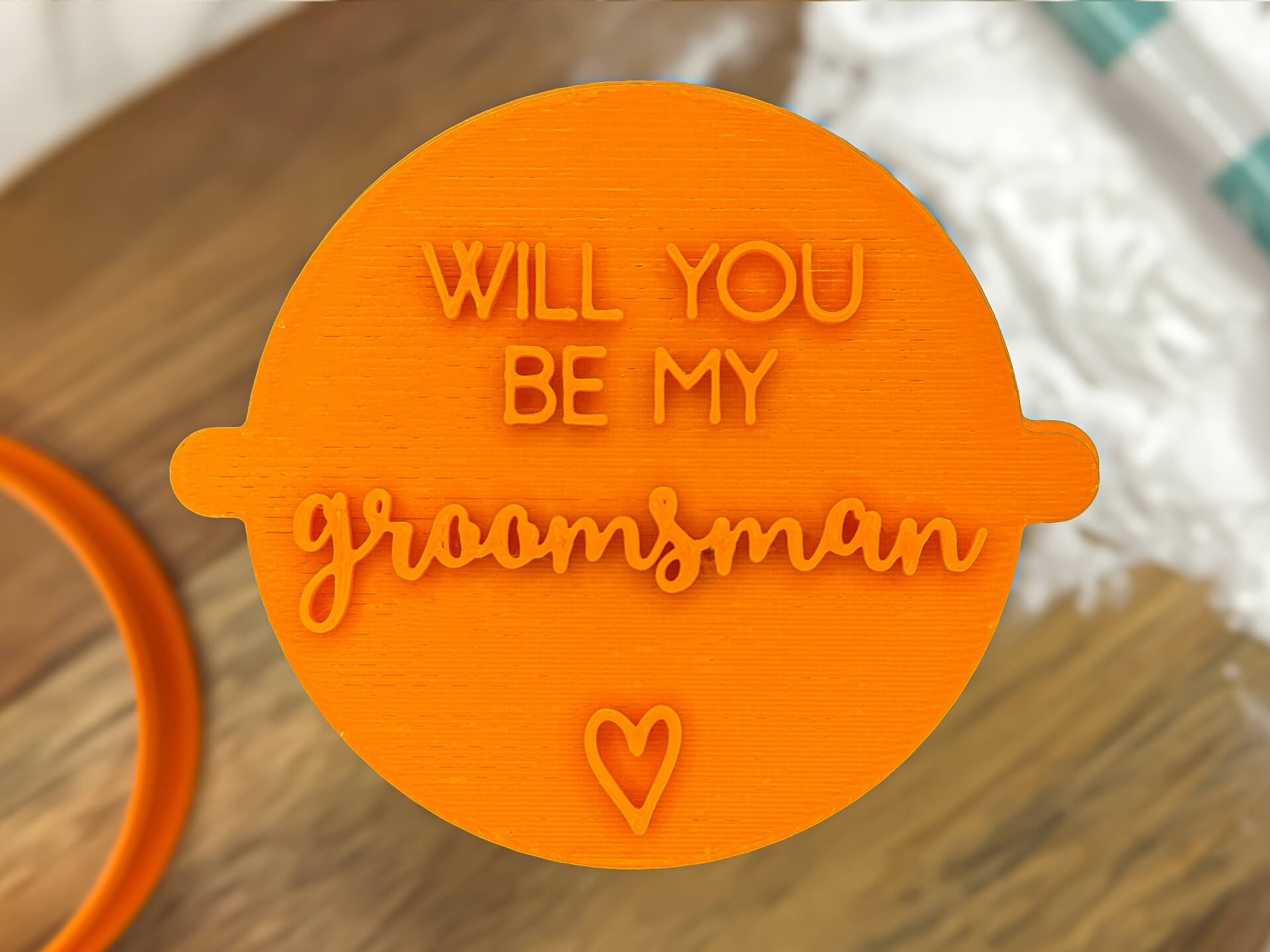 Will You Be My Groomsman Fondant Stamp Will You Be My Groomsman Fondant Stamp