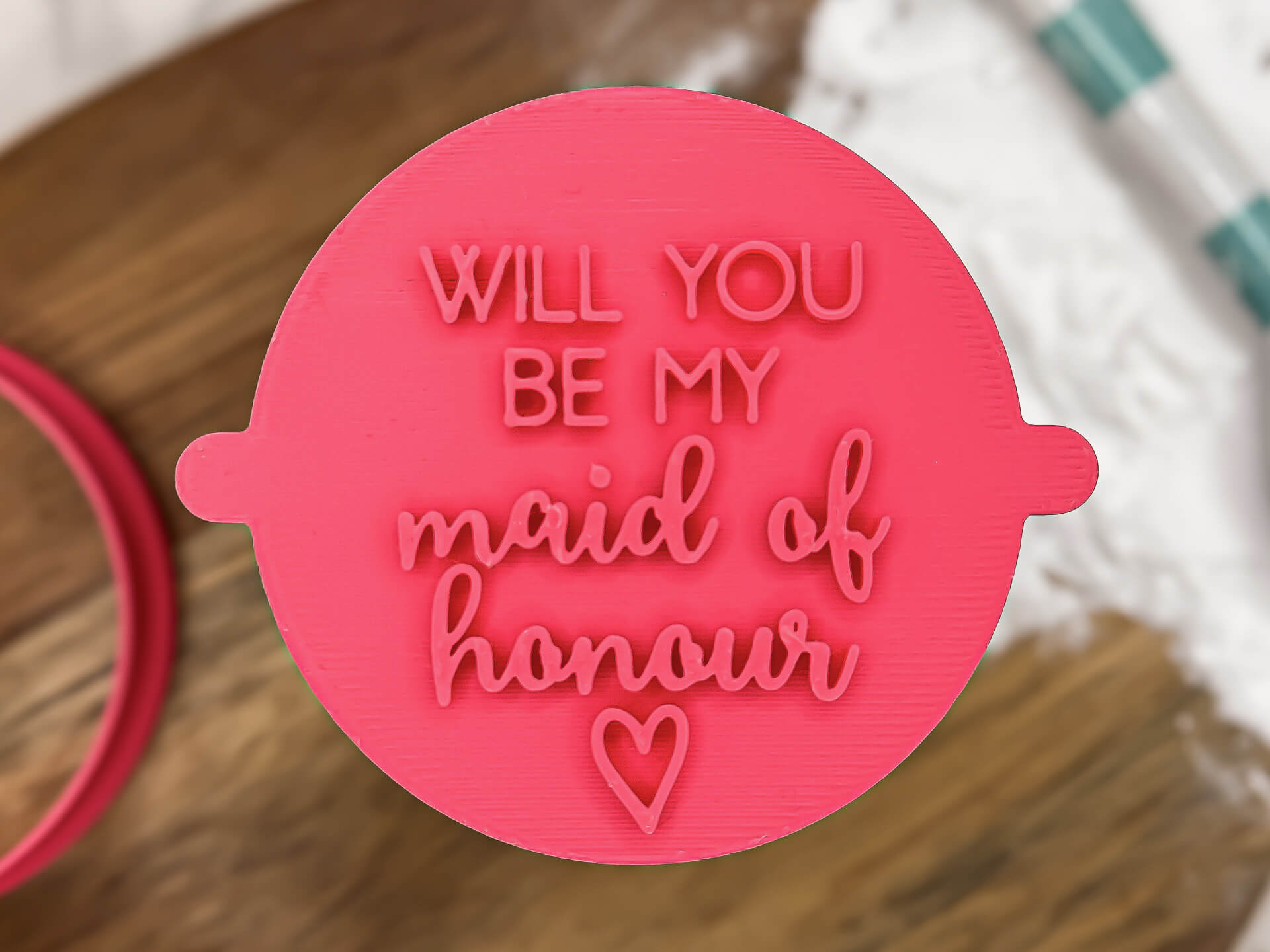 Will You Be My Maid of Honour Fondant Stamp Will You Be My Maid of Honour Fondant Stamp