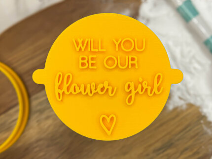 Will You Be Our Flower Girl Fondant Stamp