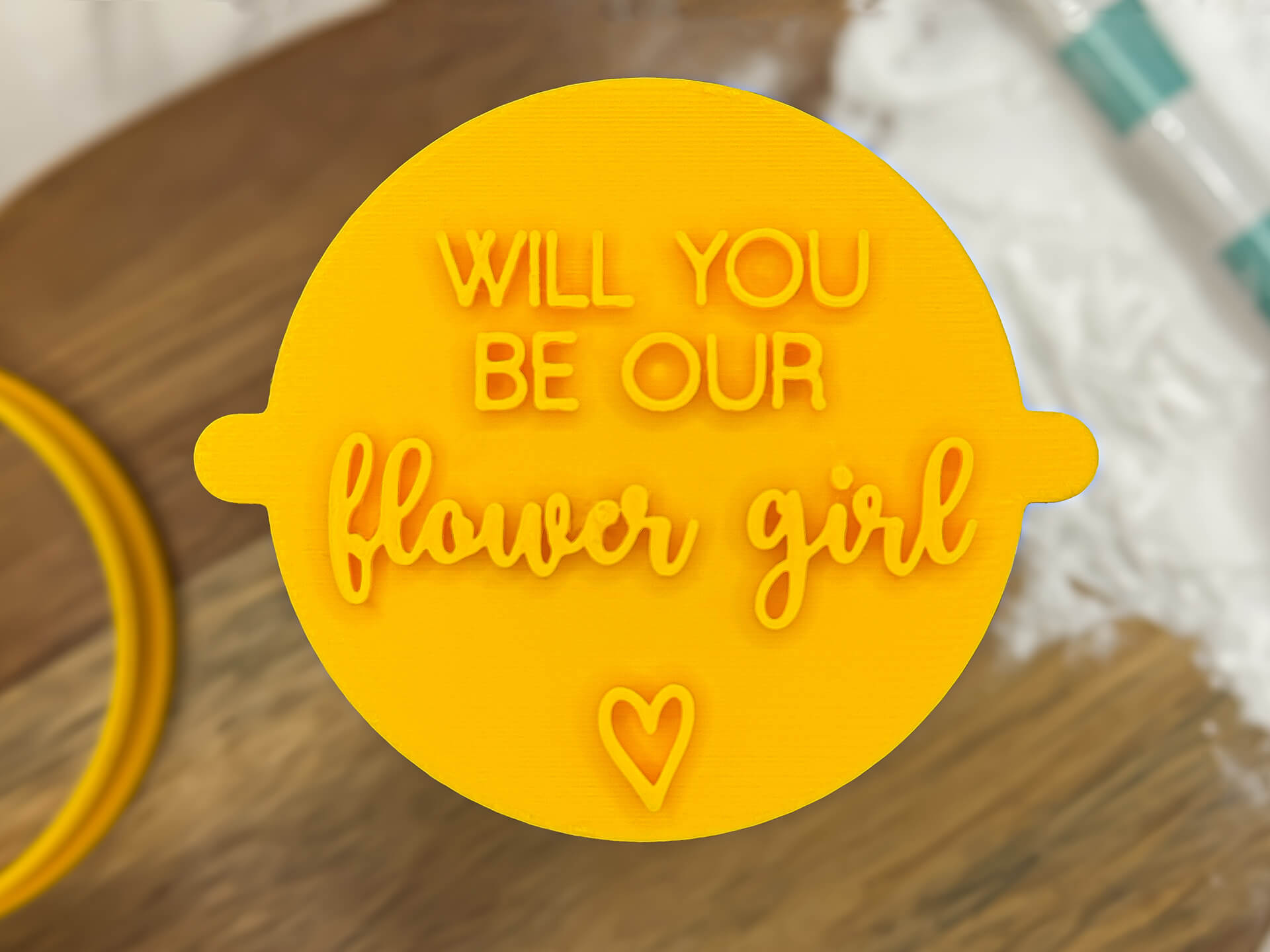Will You Be Our Flower Girl Fondant Stamp Will You Be Our Flower Girl Fondant Stamp