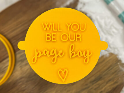 Will You Be Our Page Boy Fondant Stamp