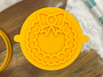 Wreath Fondant Stamp